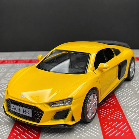 Audi 2016 R8 أصفر 1:36 – نموذج عرض معدني مصبوب