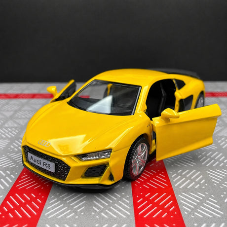 Audi 2016 R8 أصفر 1:36 – نموذج عرض معدني مصبوب