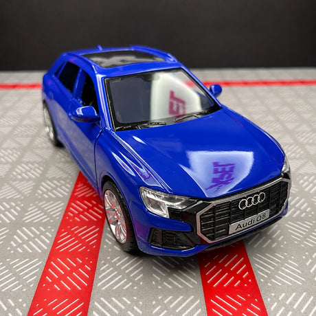 Audi 2018 Q8 أزرق 1:36 – نموذج عرض معدني مصبوب