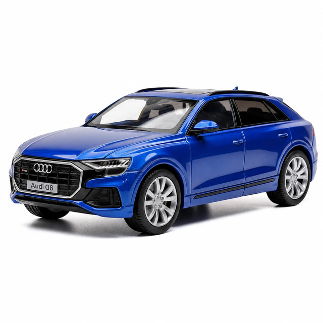 Audi 2018 Q8 أزرق 1:36 – نموذج عرض معدني مصبوب