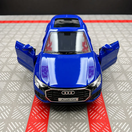 Audi 2018 Q8 أزرق 1:36 – نموذج عرض معدني مصبوب