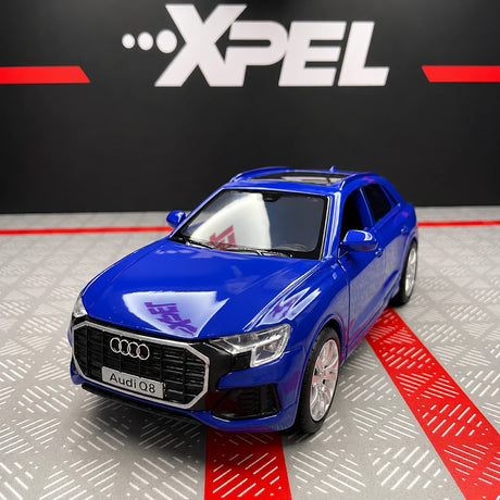 Audi 2018 Q8 أزرق 1:36 – نموذج عرض معدني مصبوب