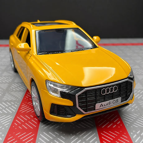 Audi 2018 Q8 أصفر 1:36 – نموذج عرض معدني مصبوب