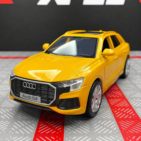 Audi 2018 Q8 أصفر 1:36 – نموذج عرض معدني مصبوب
