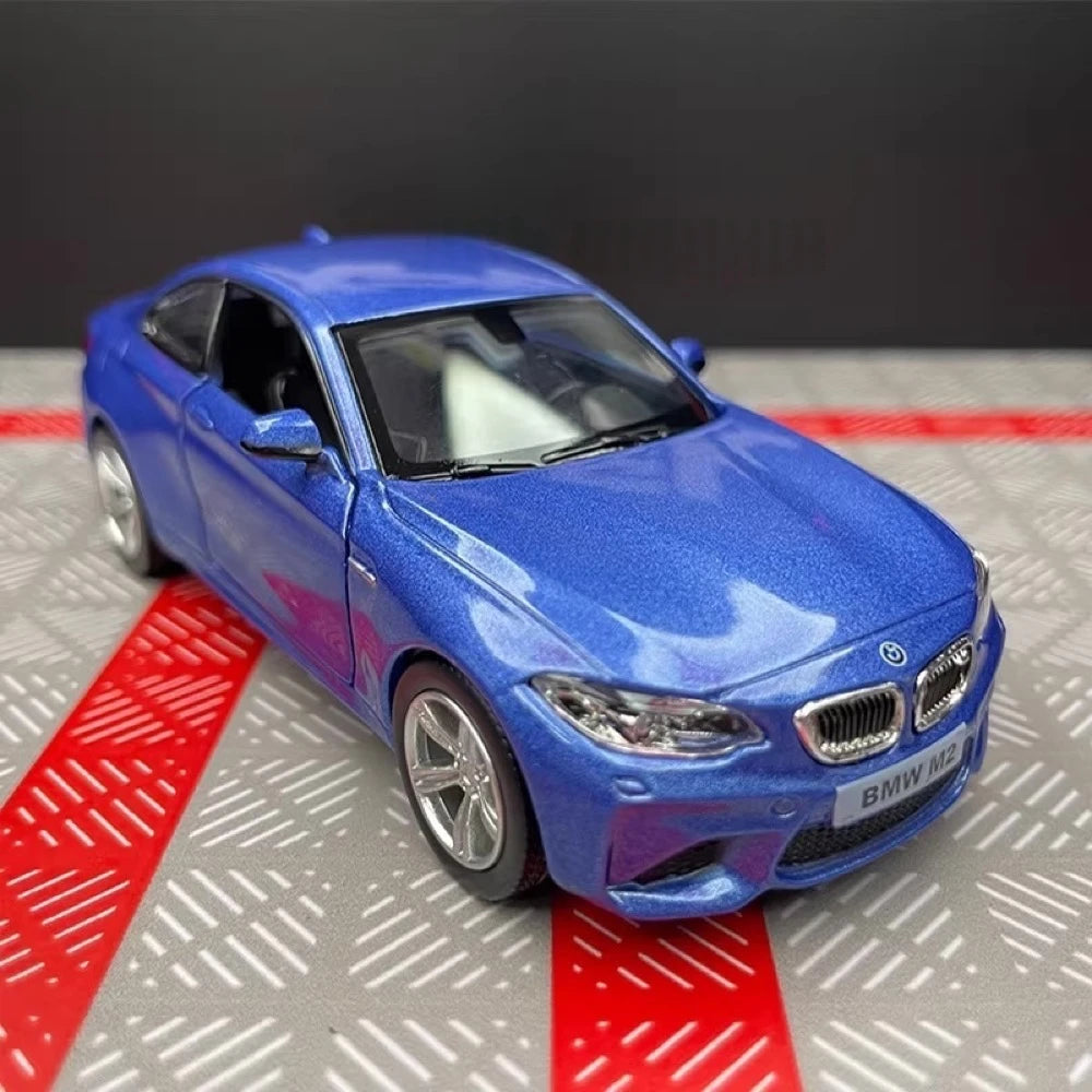 [TOY] 1:36 BMW 2016 F87 M2 Blue Model Car Die-Cast