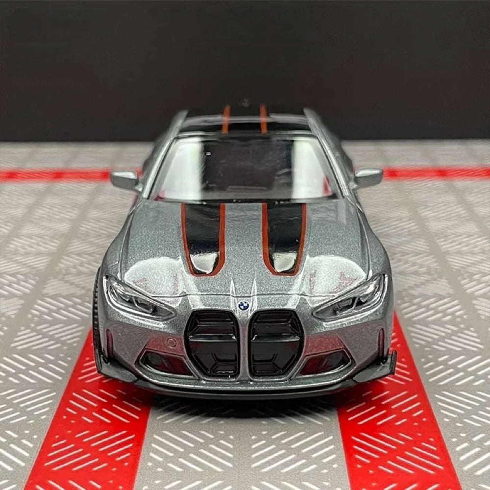 [TOY] 1:36 BMW 2023 G82 M4 CSL Gray Model Car Die-Cast