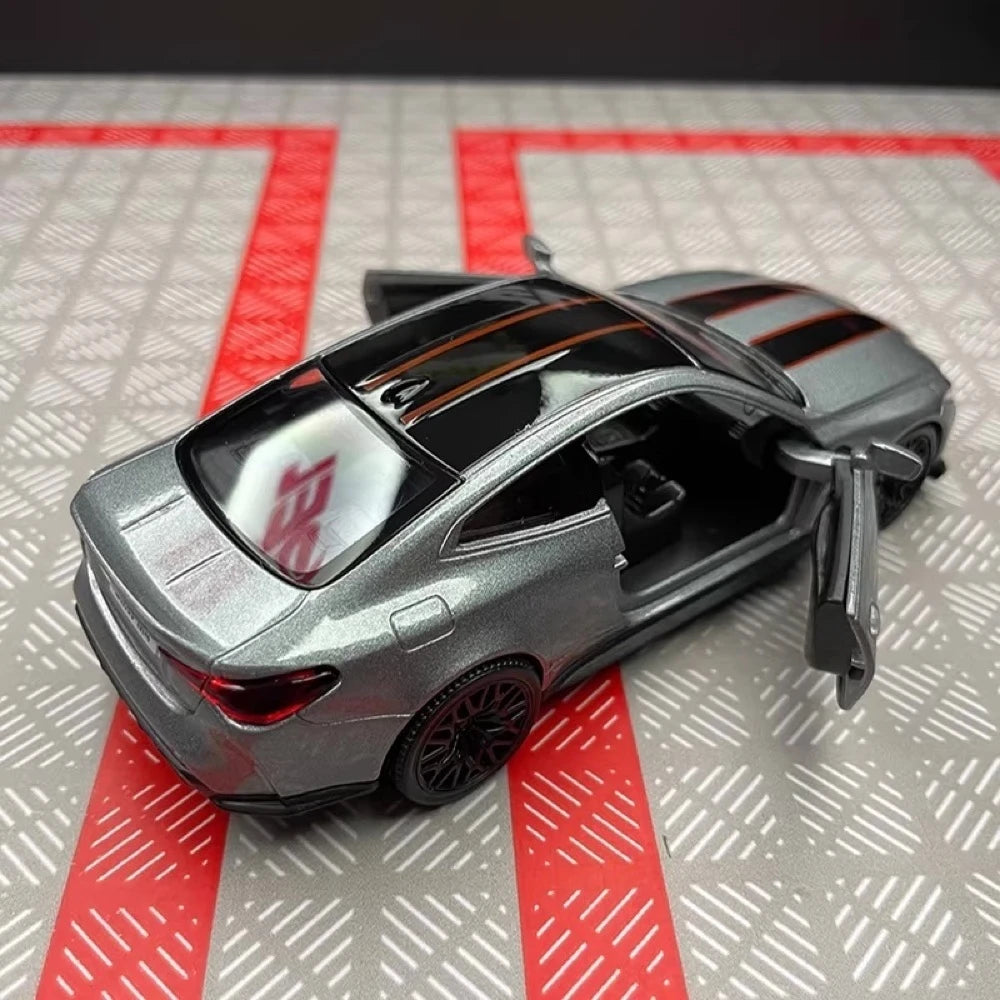 [TOY] 1:36 BMW 2023 G82 M4 CSL Gray Model Car Die-Cast