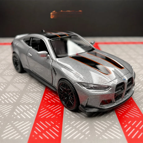 BMW 2023 G82 M4 CSL Gray 1:36 – Modelo de Exhibición de Fundición a Presión