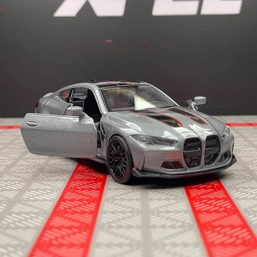 [TOY] 1:36 BMW 2023 G82 M4 CSL Gray Model Car Die-Cast