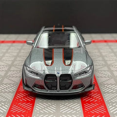 [TOY] 1:36 BMW 2023 G82 M4 CSL Gray Model Car Die-Cast