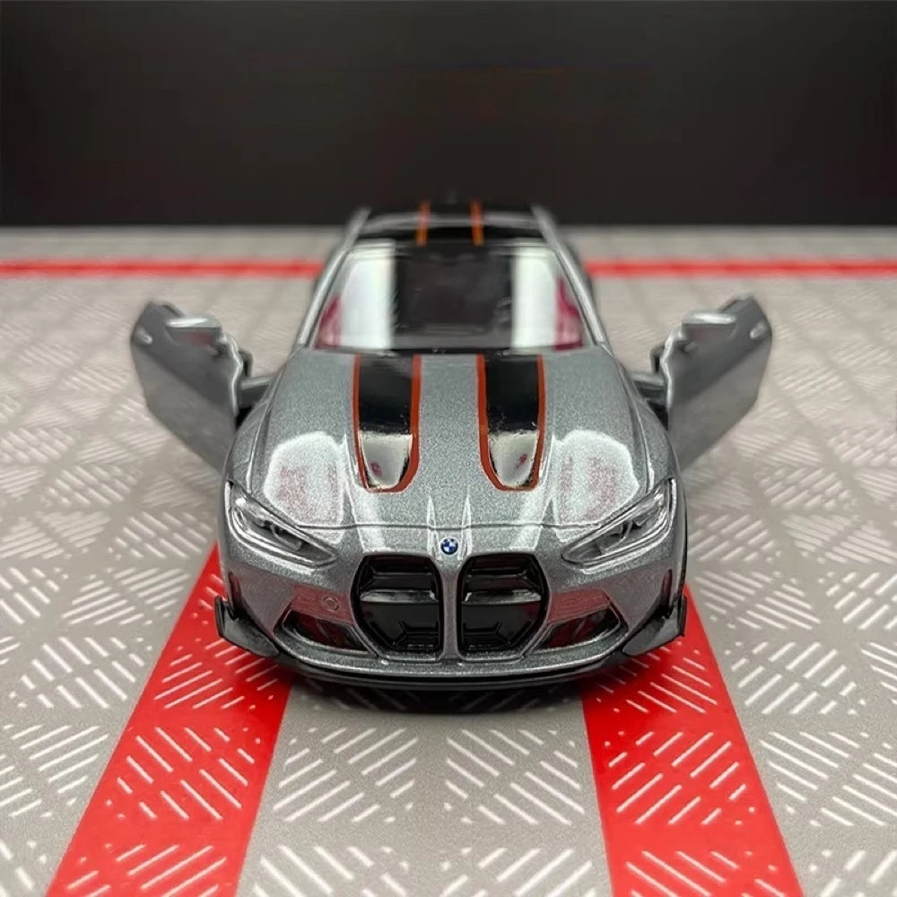 [TOY] 1:36 BMW 2023 G82 M4 CSL Gray Model Car Die-Cast
