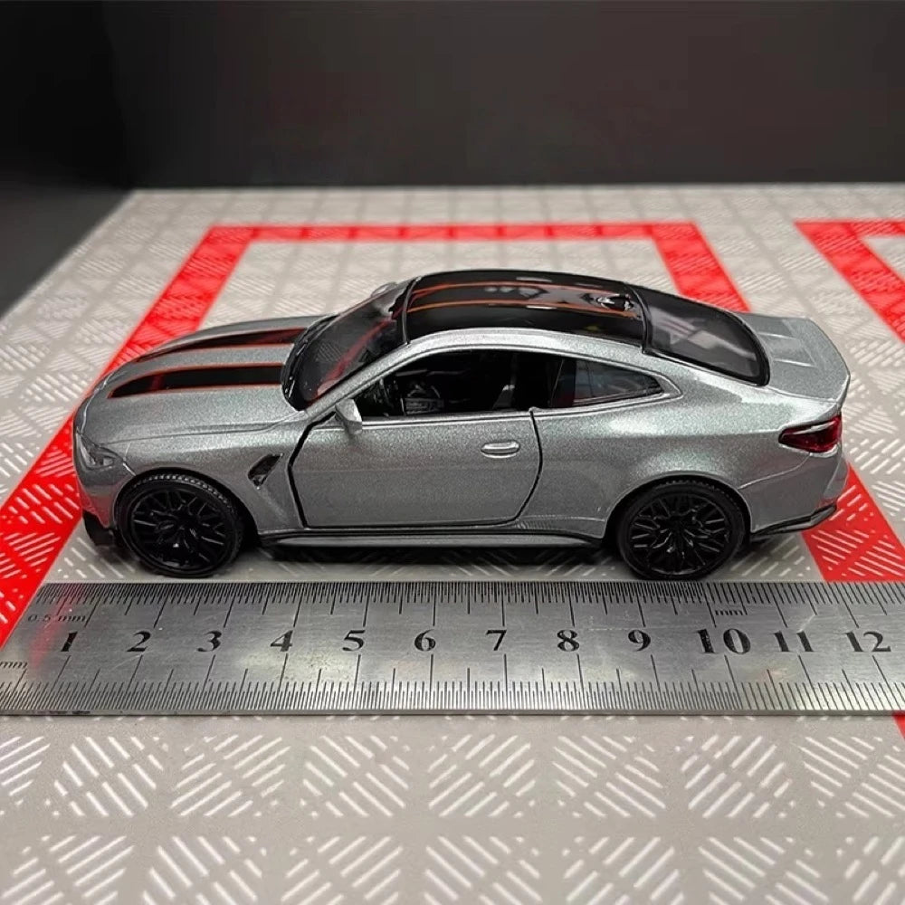 [TOY] 1:36 BMW 2023 G82 M4 CSL Gray Model Car Die-Cast