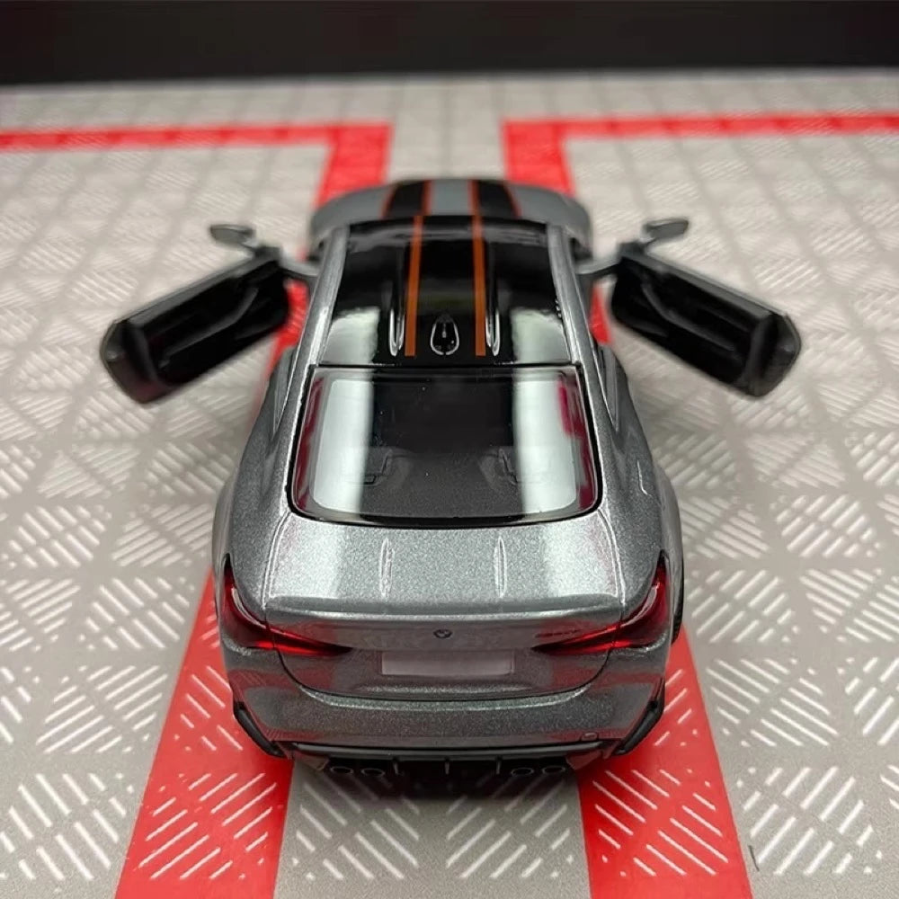 [TOY] 1:36 BMW 2023 G82 M4 CSL Gray Model Car Die-Cast