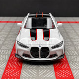 BMW 2023 G82 M4 CSL Weiße 1:36 – Druckguss-Displaymodell in Druckguss