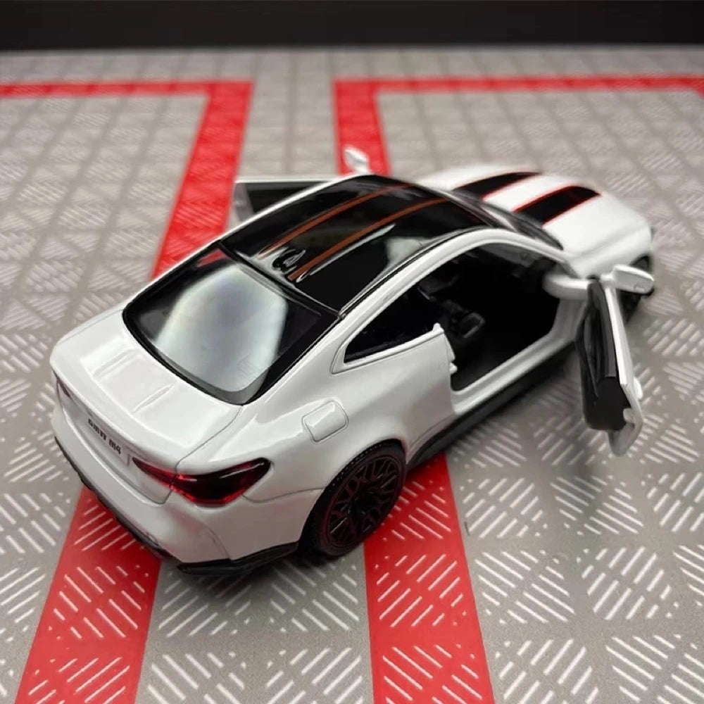 [TOY] 1:36 BMW 2023 G82 M4 CSL White Model Car Die-Cast