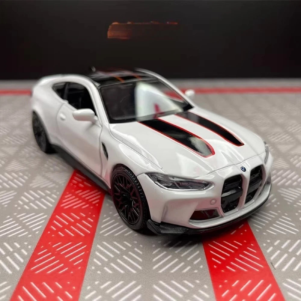 [TOY] 1:36 BMW 2023 G82 M4 CSL White Model Car Die-Cast