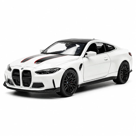 BMW 2023 G82 M4 CSL 1:36 blanca – modelo de exhibición de fundición a presión