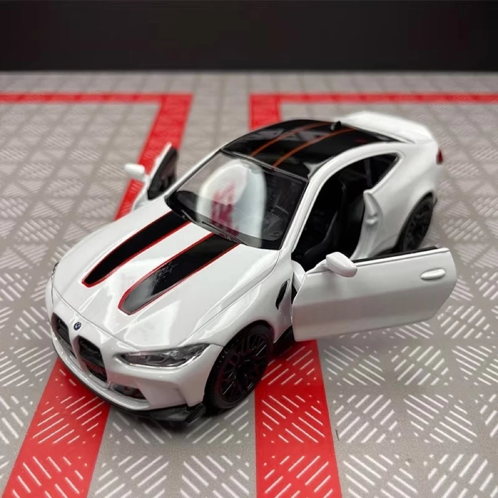 [TOY] 1:36 BMW 2023 G82 M4 CSL White Model Car Die-Cast