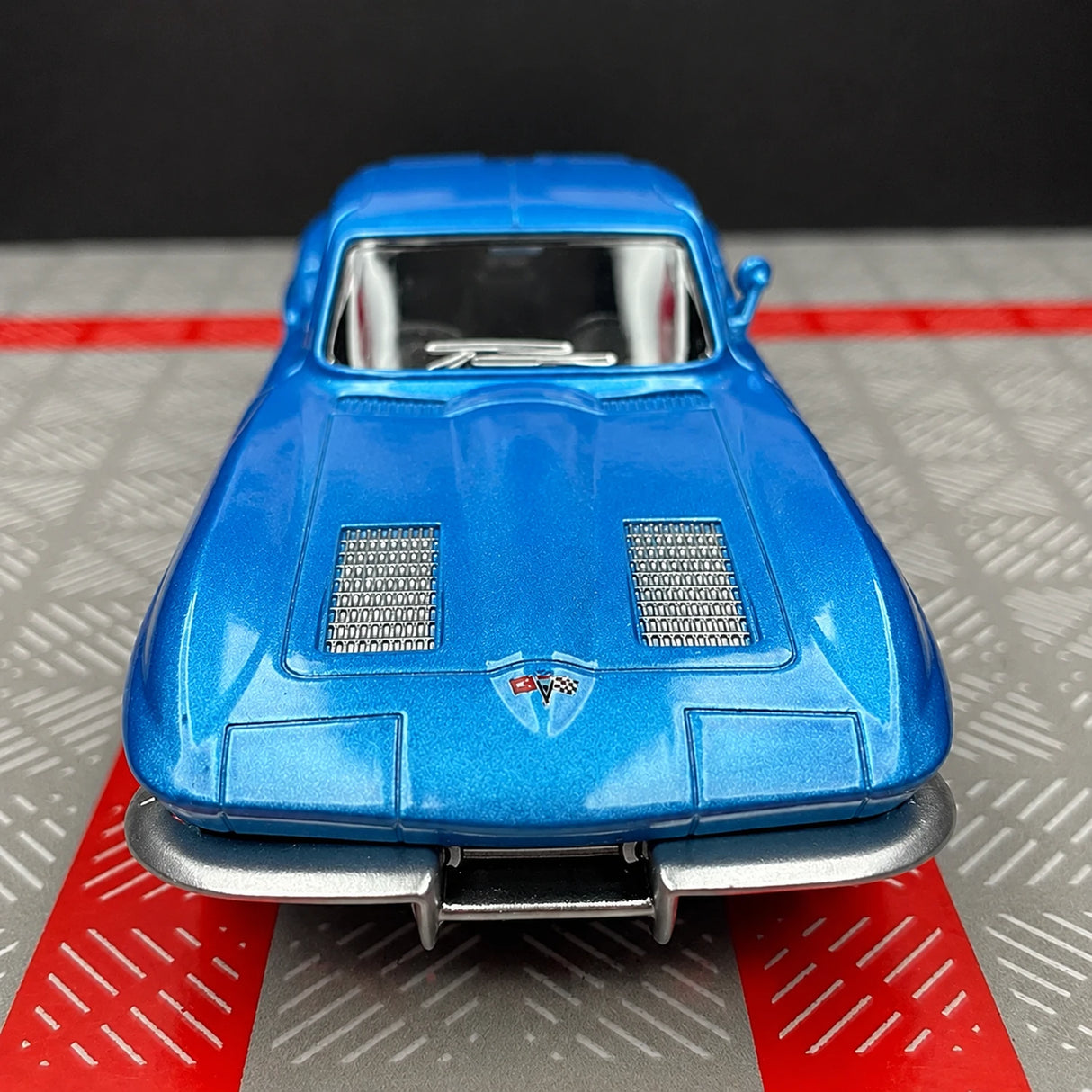 [TOY] 1:36 Chevrolet 1963 Corvette Sting Ray Blue Model Car Die-Cast