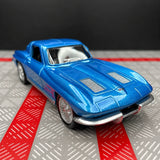 [TOY] 1:36 Chevrolet 1963 Corvette Sting Ray Blue Model Car Die-Cast