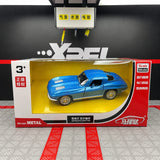[TOY] 1:36 Chevrolet 1963 Corvette Sting Ray Blue Model Car Die-Cast
