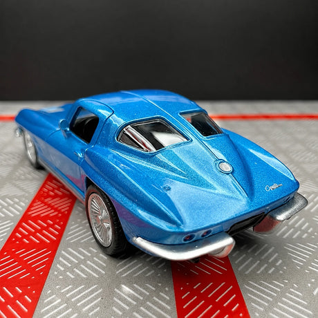 [TOY] 1:36 Chevrolet 1963 Corvette Sting Ray Blue Model Car Die-Cast