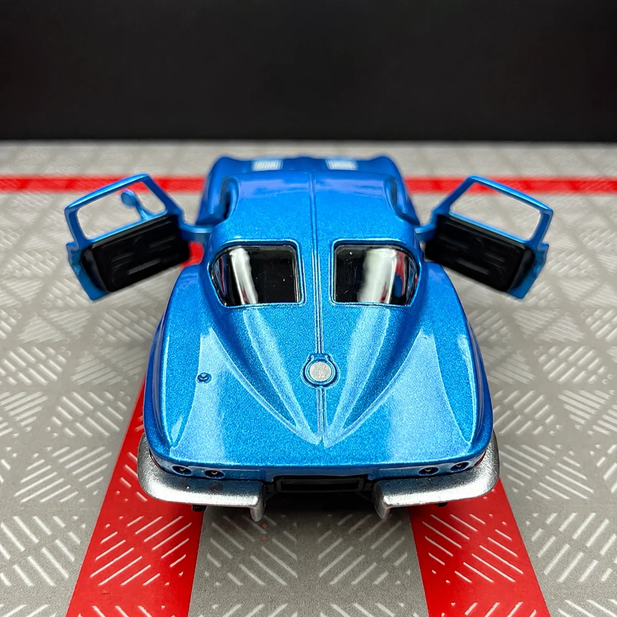 [TOY] 1:36 Chevrolet 1963 Corvette Sting Ray Blue Model Car Die-Cast