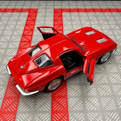 [TOY] 1:36 Chevrolet 1963 Corvette Sting Ray Red Model Car Die-Cast