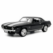 Chevrolet 1969 Camaro SS Glossy الأسود 1:36 – مجسم سيارة معدني للعرض