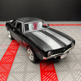 [TOY] 1:36 Chevrolet 1969 Camaro SS Matte Black Model Car Die-Cast