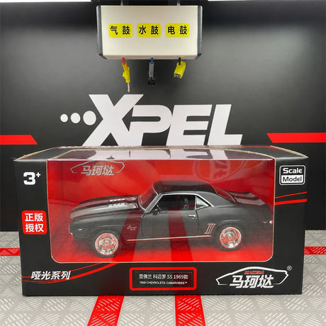 [TOY] 1:36 Chevrolet 1969 Camaro SS Matte Black Model Car Die-Cast