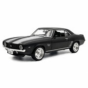 Chevrolet 1969 Camaro SS Matte الأسود 1:36 – مجسم سيارة معدني للعرض