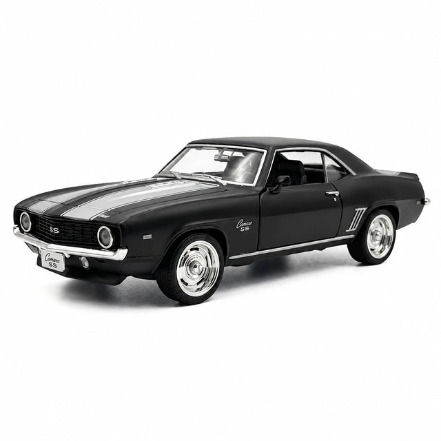 [TOY] 1:36 Chevrolet 1969 Camaro SS Matte Black Model Car Die-Cast