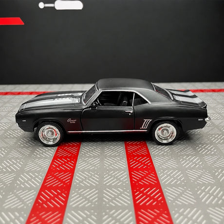 [TOY] 1:36 Chevrolet 1969 Camaro SS Matte Black Model Car Die-Cast