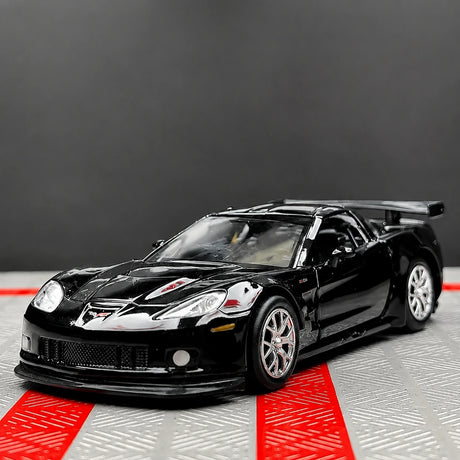 [TOY] 1:36 Chevrolet 2005 Corvette C6-R Glossy Black Model Car Die-Cast