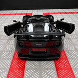 [TOY] 1:36 Chevrolet 2005 Corvette C6-R Glossy Black Model Car Die-Cast