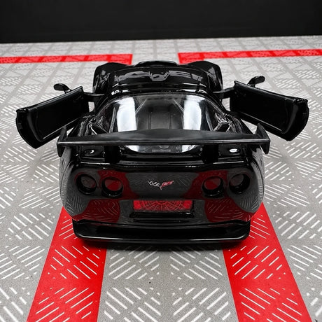 [TOY] 1:36 Chevrolet 2005 Corvette C6-R Glossy Black Model Car Die-Cast