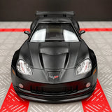 [TOY] 1:36 Chevrolet 2005 Corvette C6-R Matte Black Model Car Die-Cast