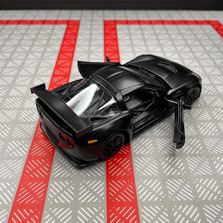 [TOY] 1:36 Chevrolet 2005 Corvette C6-R Matte Black Model Car Die-Cast
