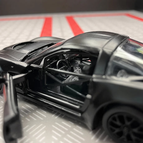 [TOY] 1:36 Chevrolet 2005 Corvette C6-R Matte Black Model Car Die-Cast