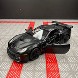 [TOY] 1:36 Chevrolet 2005 Corvette C6-R Matte Black Model Car Die-Cast