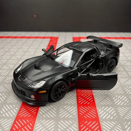 [TOY] 1:36 Chevrolet 2005 Corvette C6-R Matte Black Model Car Die-Cast