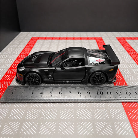 [TOY] 1:36 Chevrolet 2005 Corvette C6-R Matte Black Model Car Die-Cast