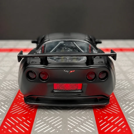[TOY] 1:36 Chevrolet 2005 Corvette C6-R Matte Black Model Car Die-Cast