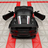 [TOY] 1:36 Chevrolet 2005 Corvette C6-R Matte Black Model Car Die-Cast