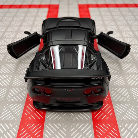 [TOY] 1:36 Chevrolet 2005 Corvette C6-R Matte Black Model Car Die-Cast