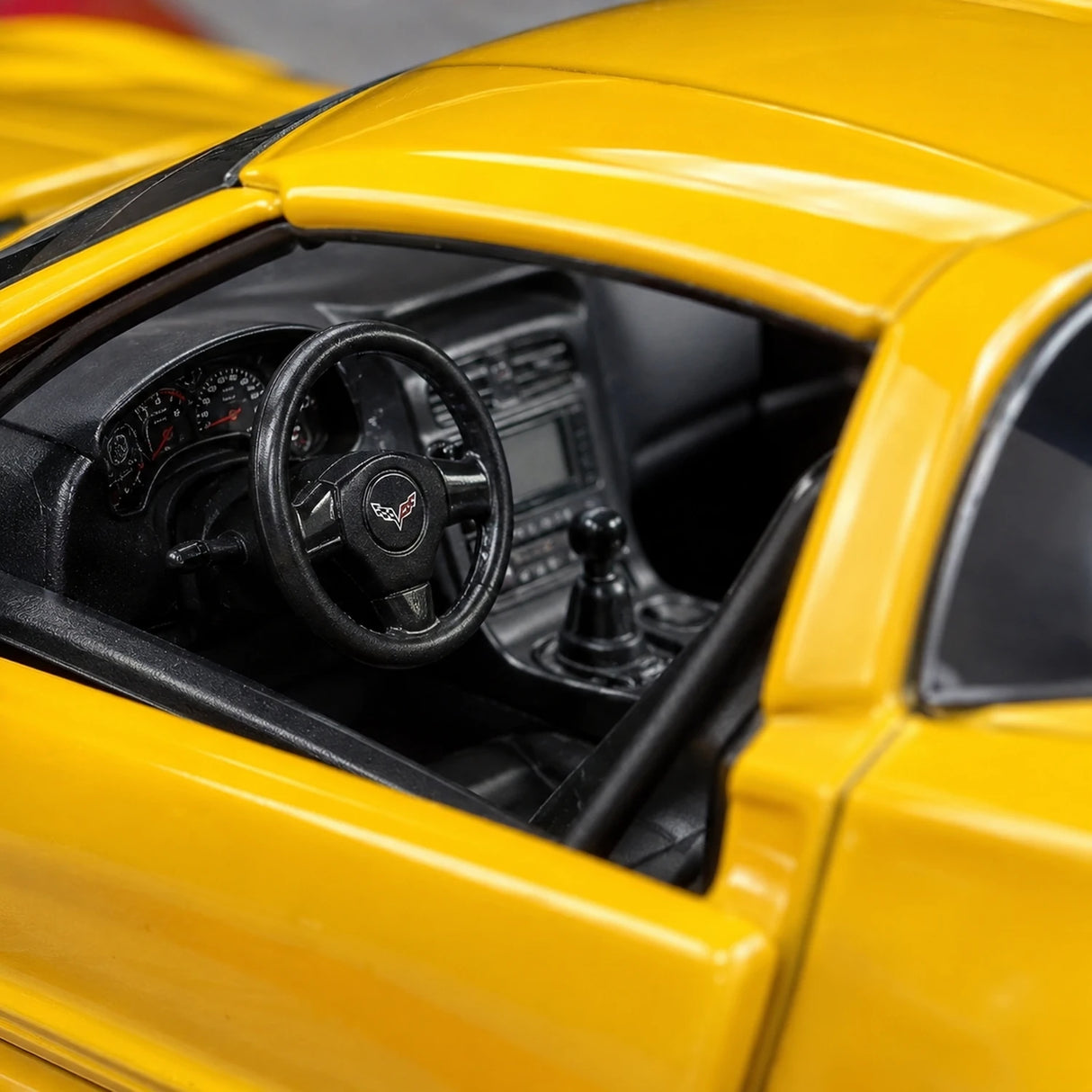 [TOY] 1:36 Chevrolet 2005 Corvette C6-R Yellow Model Car Die-Cast