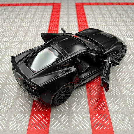 [TOY] 1:36 Chevrolet 2014 Corvette C7 Black Model Car Die-Cast