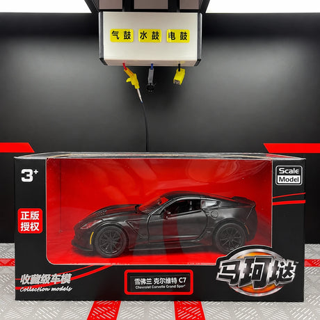 [TOY] 1:36 Chevrolet 2014 Corvette C7 Black Model Car Die-Cast