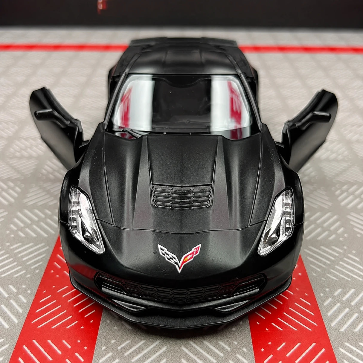 [TOY] 1:36 Chevrolet 2014 Corvette C7 Black Model Car Die-Cast